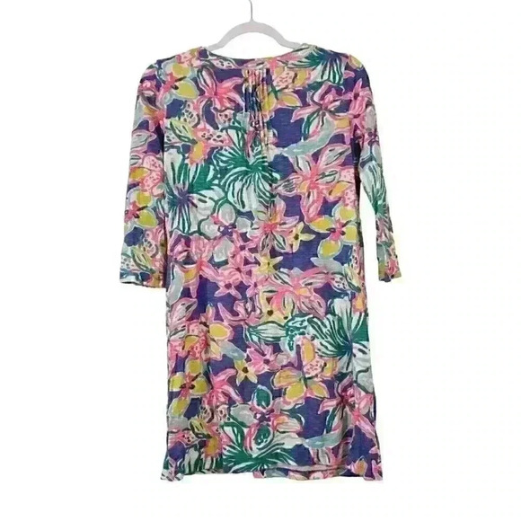 Lilly Pulitzer Dress Size XS Multicolor Floral Amberly Swing Iris Blue Casa Azul - Picture 8 of 11